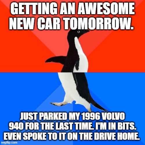 Already missing my old car.