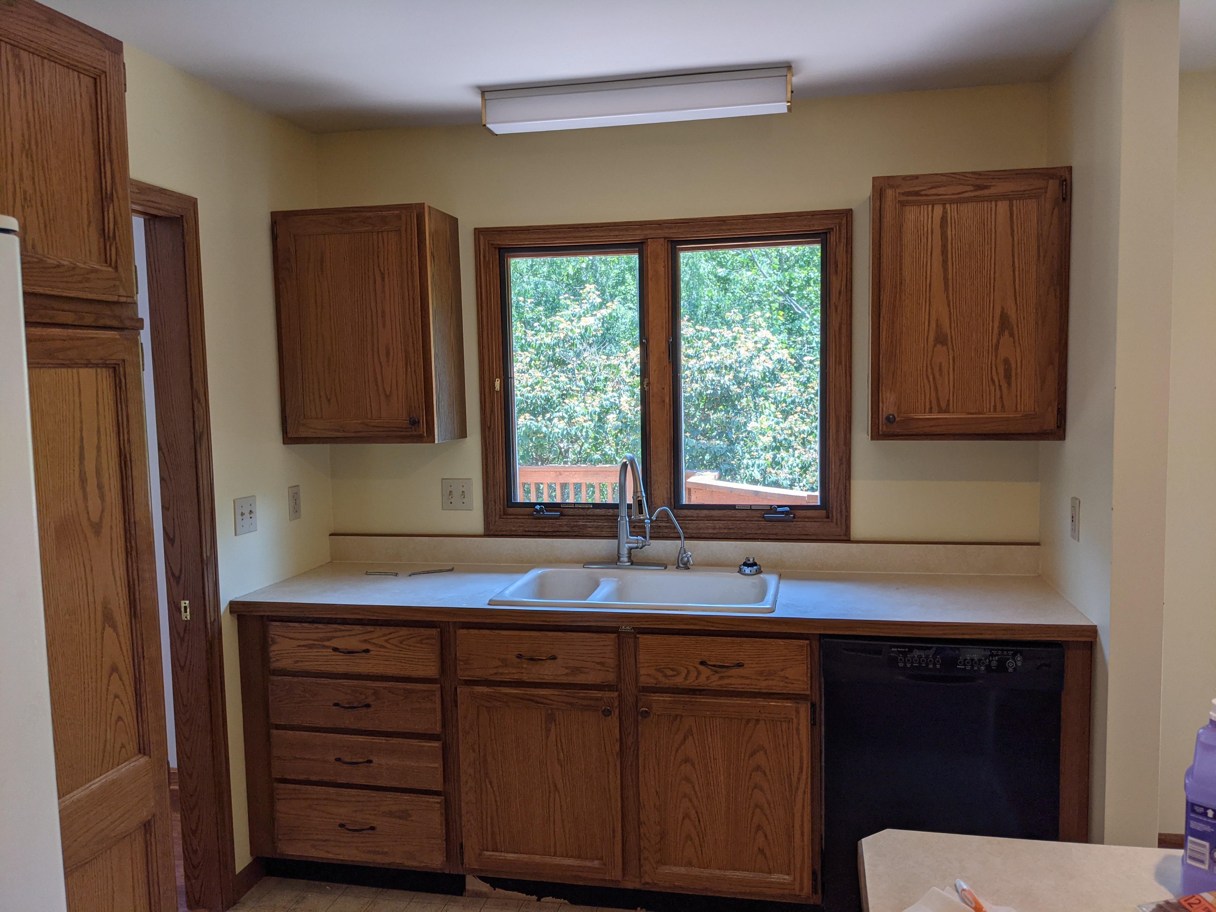We bought a house sight unseen.  The kitchen was the first thing to go.