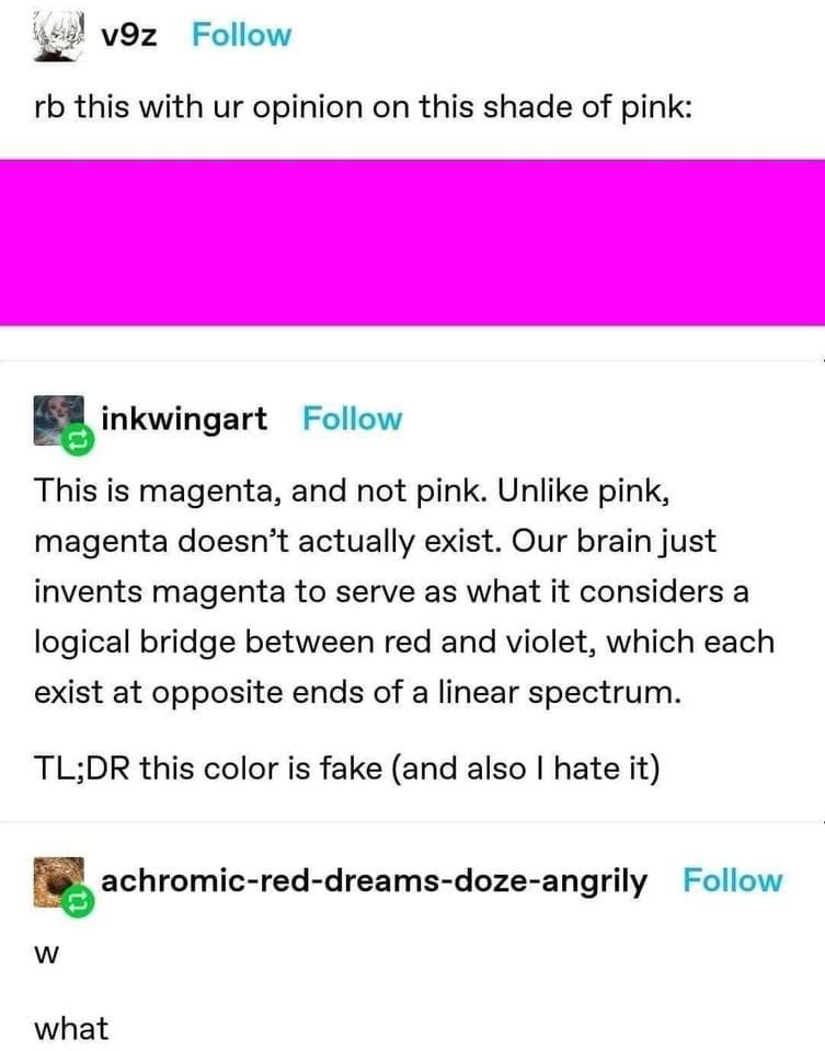Magenta is fake