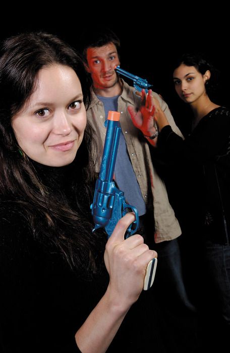 Nathan Fillion, Summer Glau, and Morena Baccarin