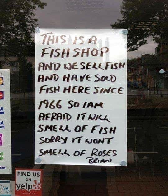 Fish shop sign