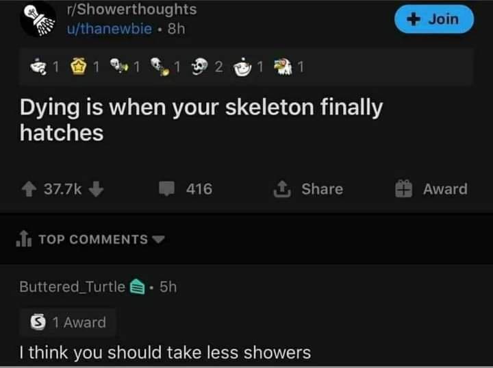 Shower thoughts.