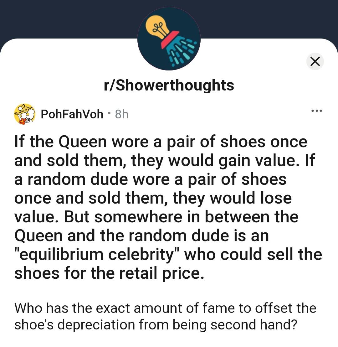 Shower thoughts have peaked
