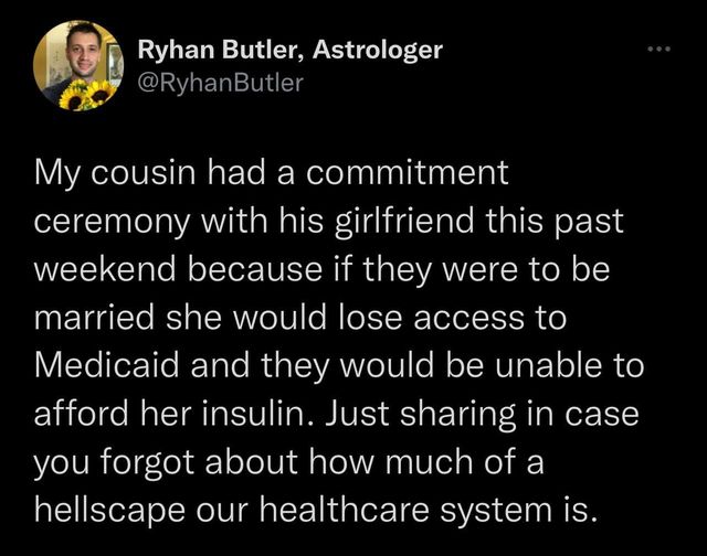 Just a reminder of how effed up the US healthcare system is