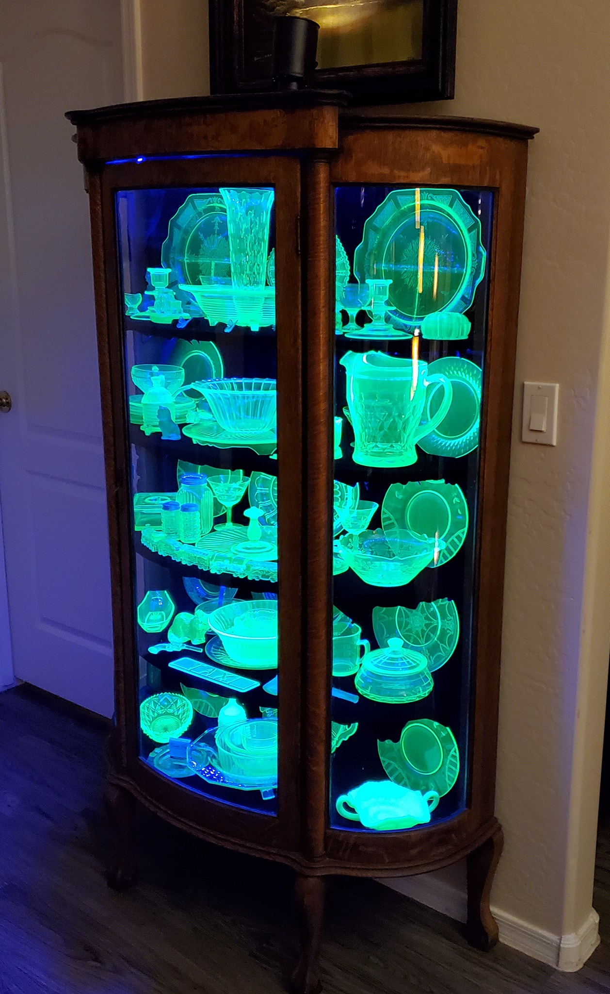 Amazing uranium glass collection