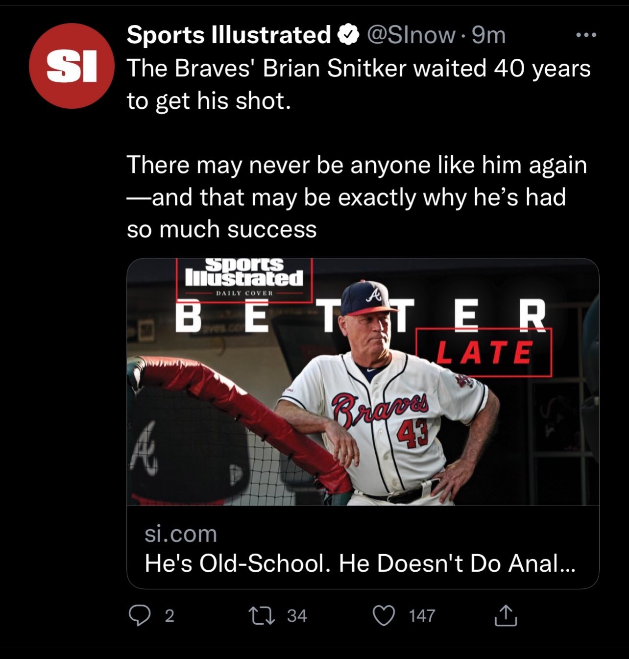 He's Old-School.