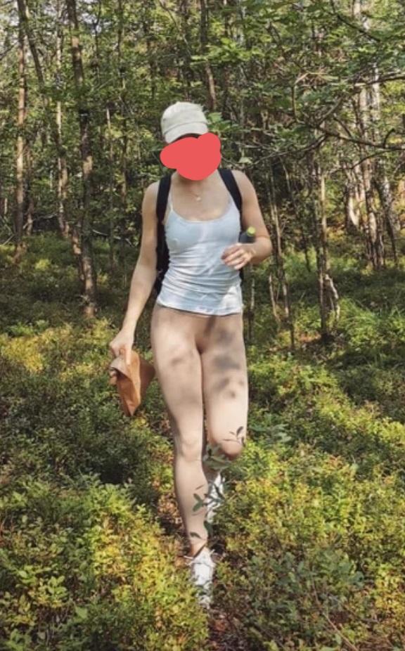 Tan leggings makes interesting pants