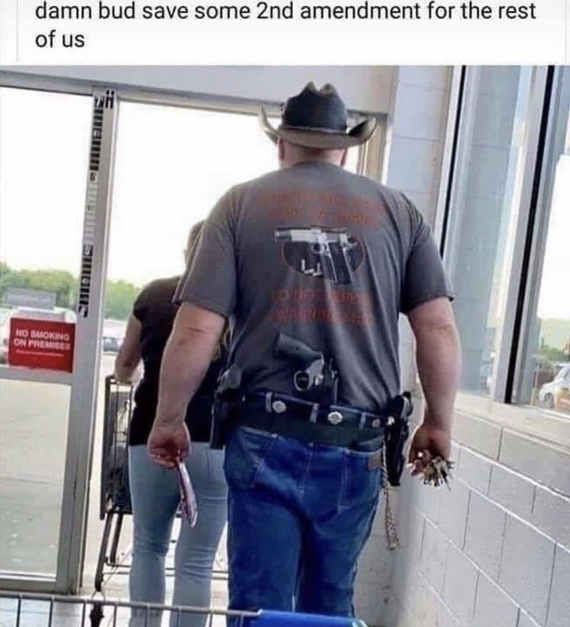 Correct me if I’m wrong, why do I have the feeling that he’s walking out of a Walmart.￼
