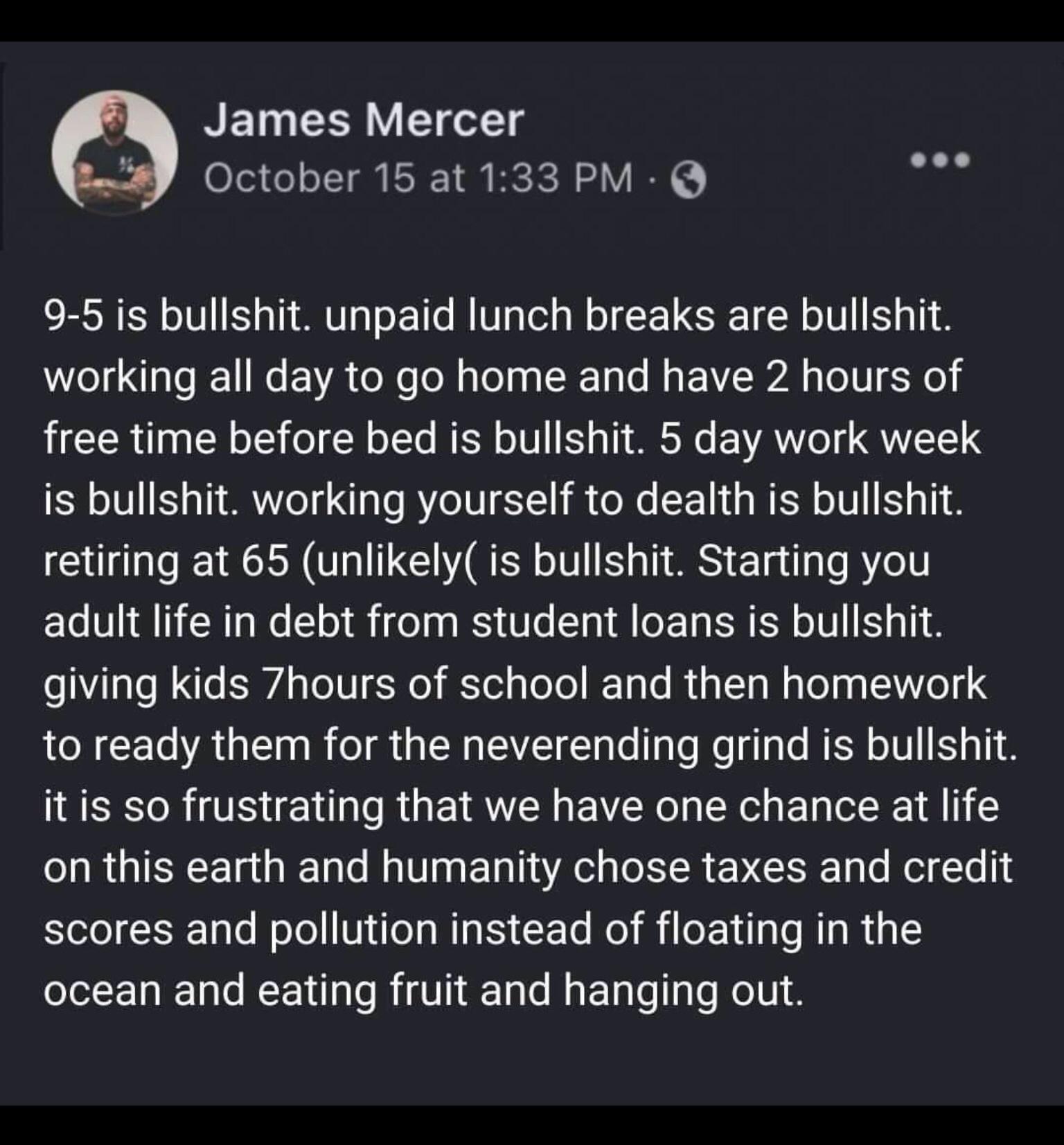 We are the only species that does this bullshit