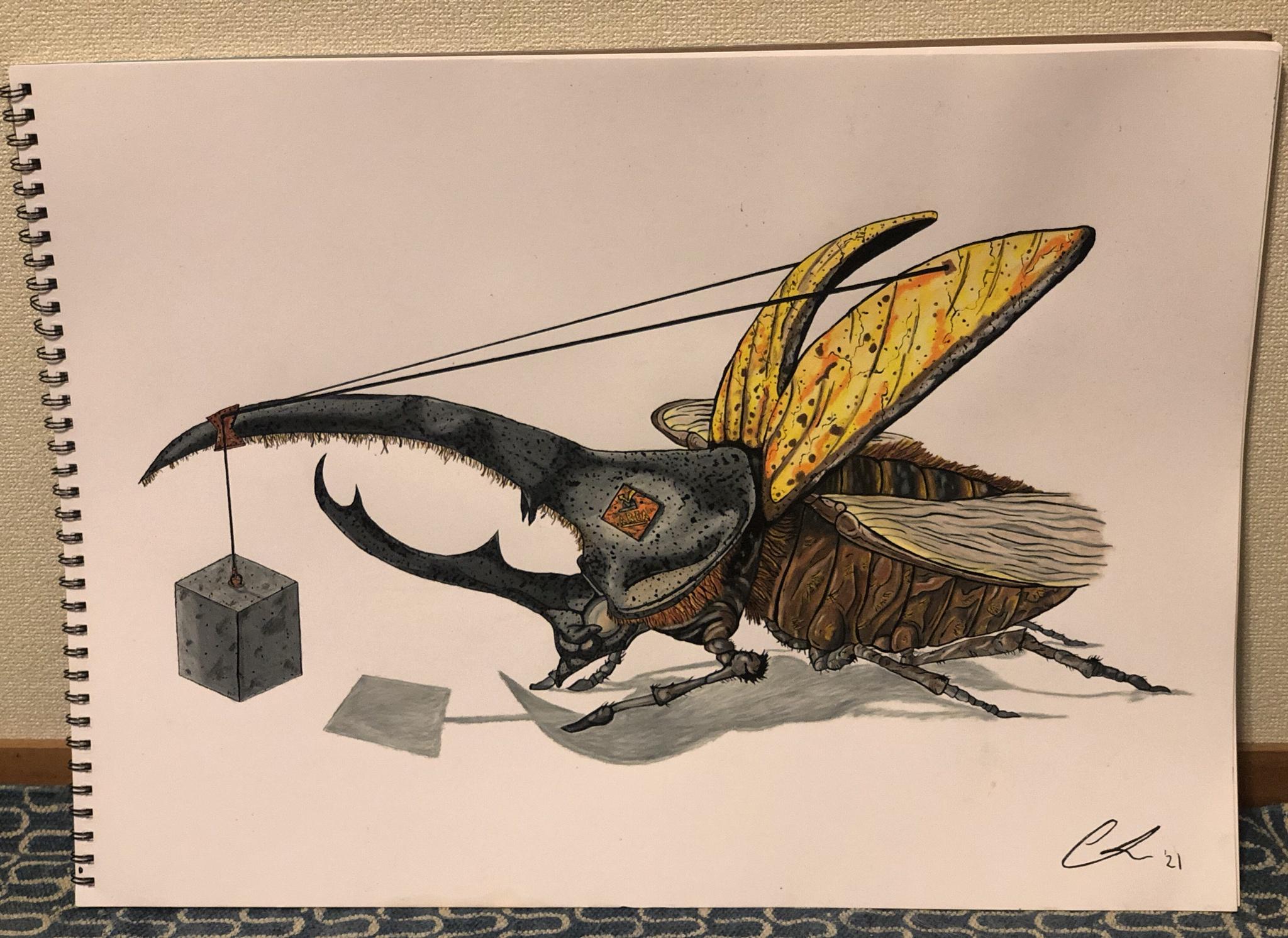 Drew this beetle for my son. Just in case&hellip;