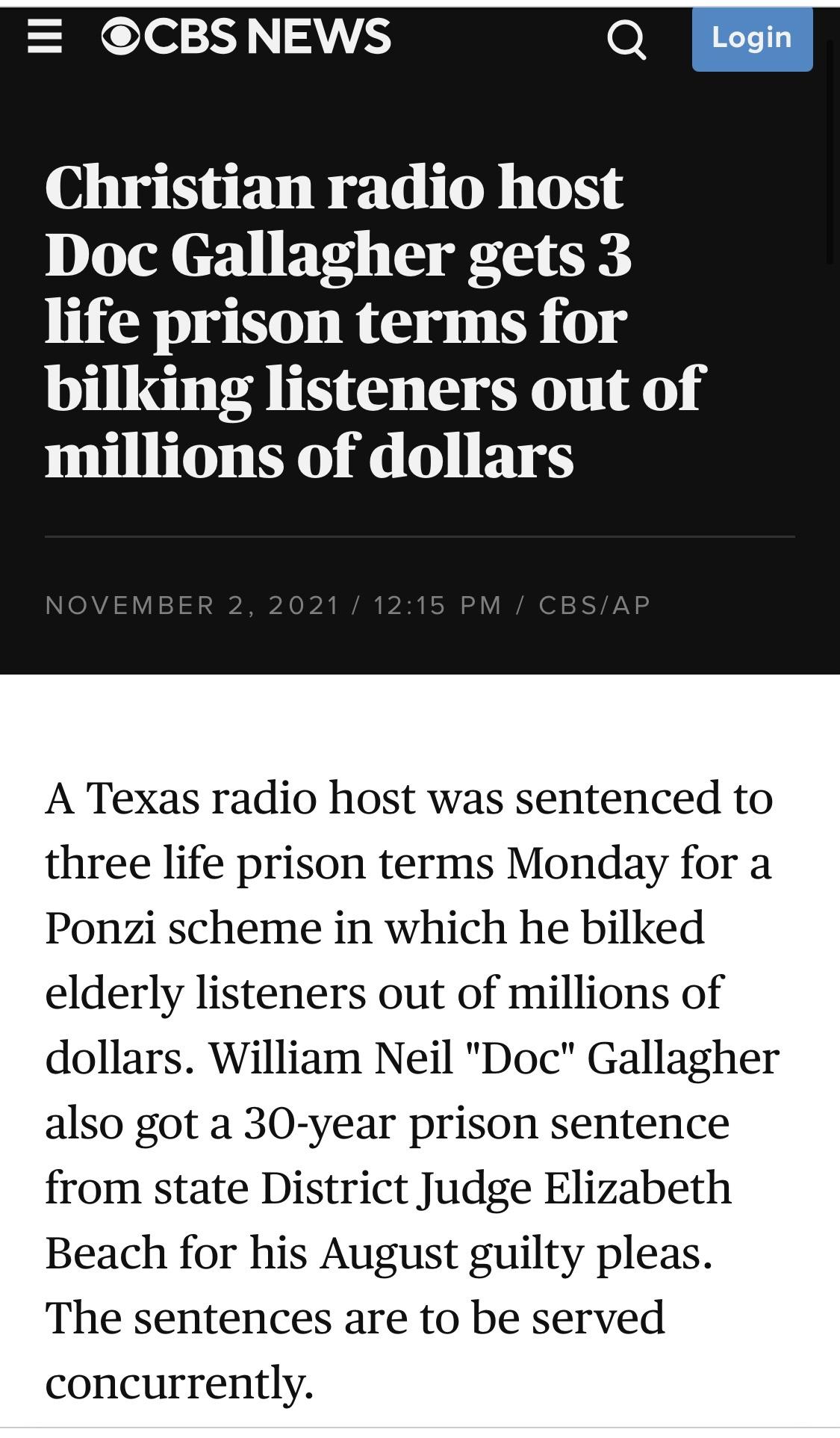 Texas &ldquo;Christian&rdquo; Radio Host Rips Off Elderly