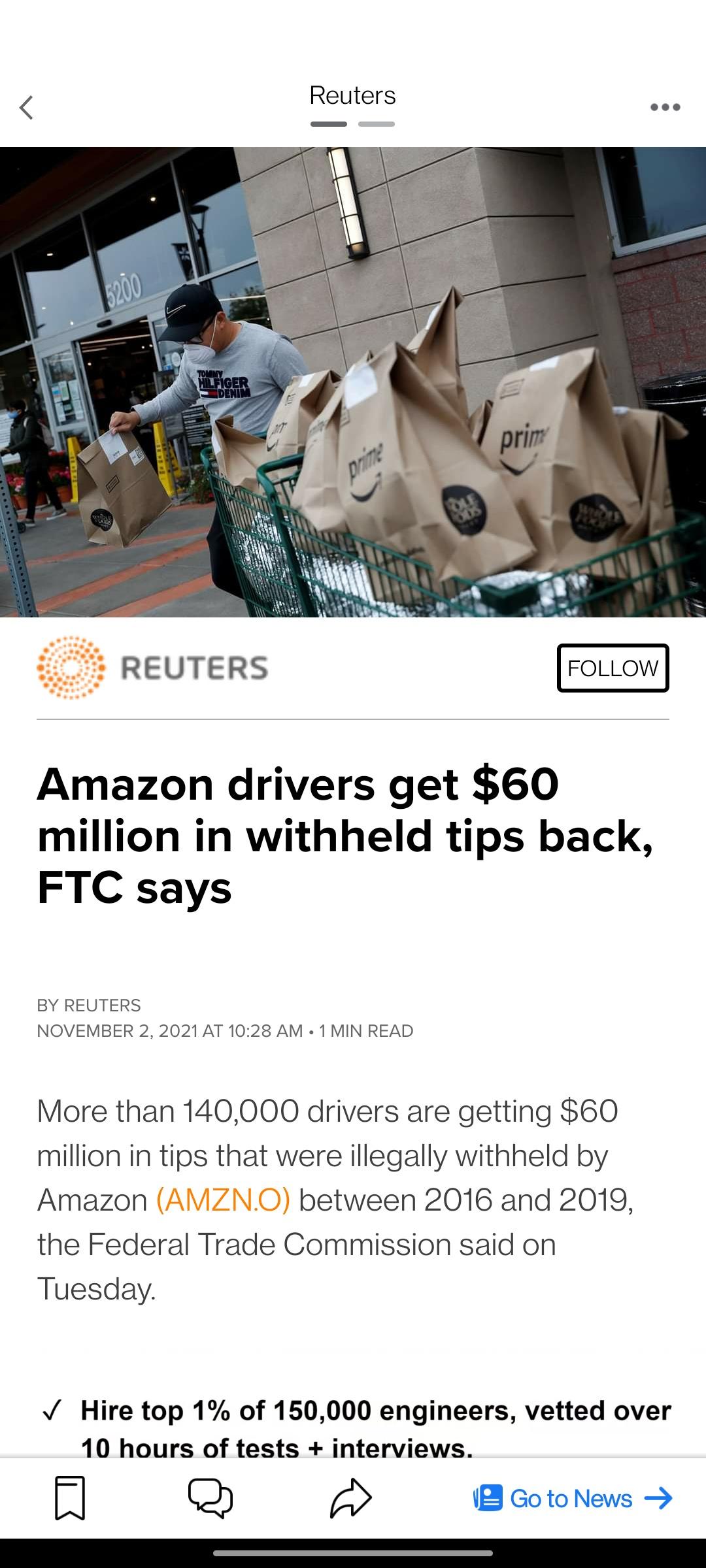 And Bezos is able to go to space