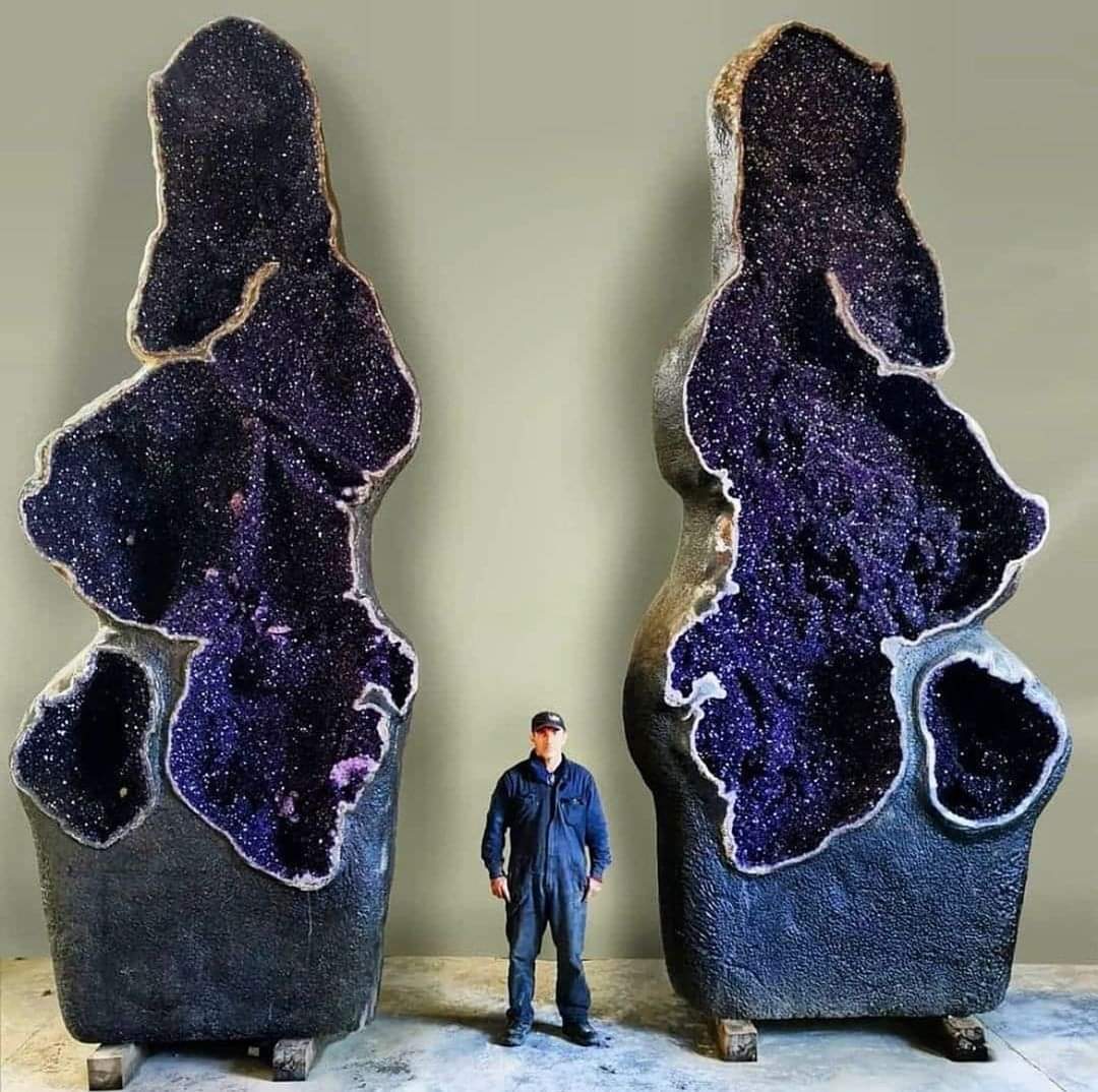 How cool are These Giant Amethyst Geodes From Uruguay