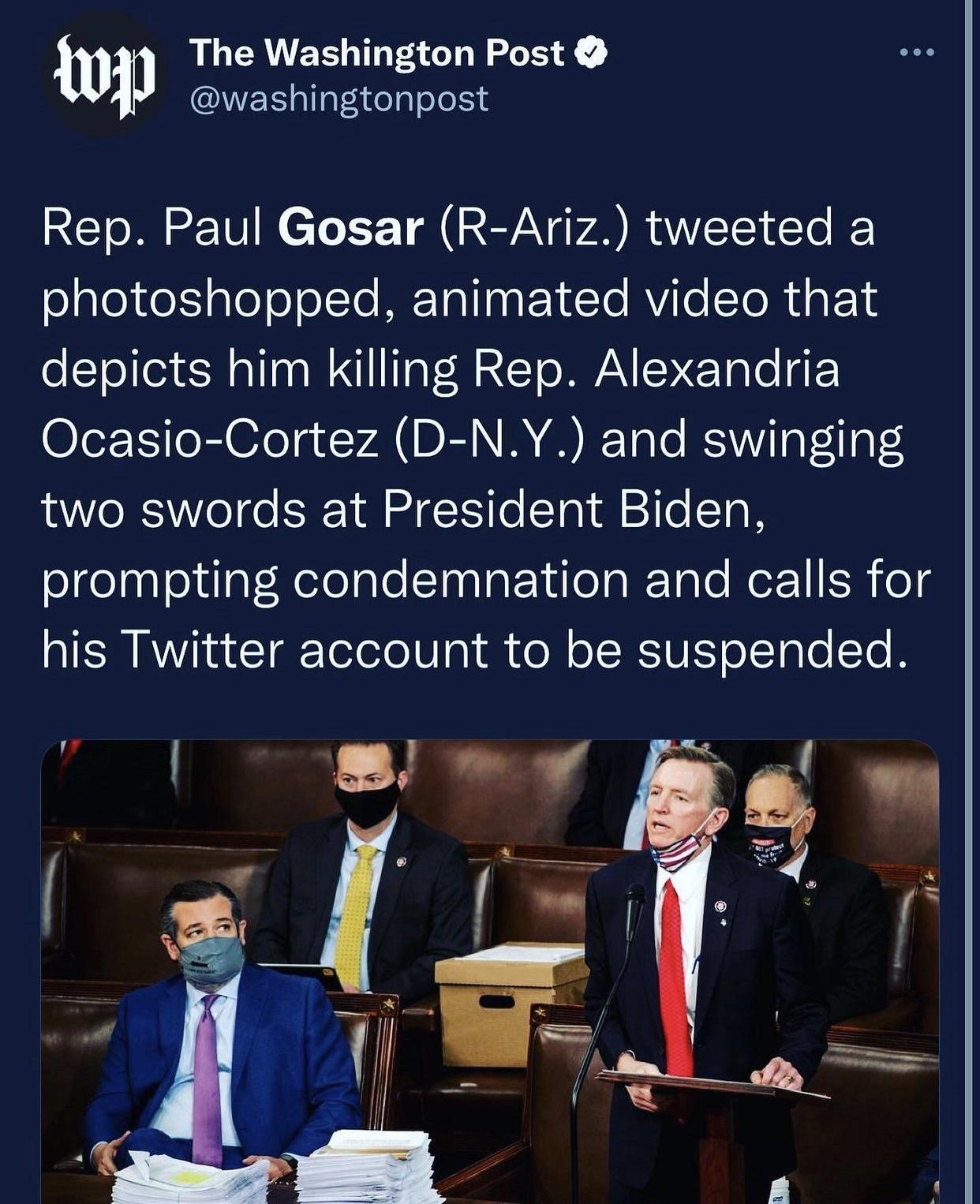 Paul Gosar&rsquo;s tweets not being well received