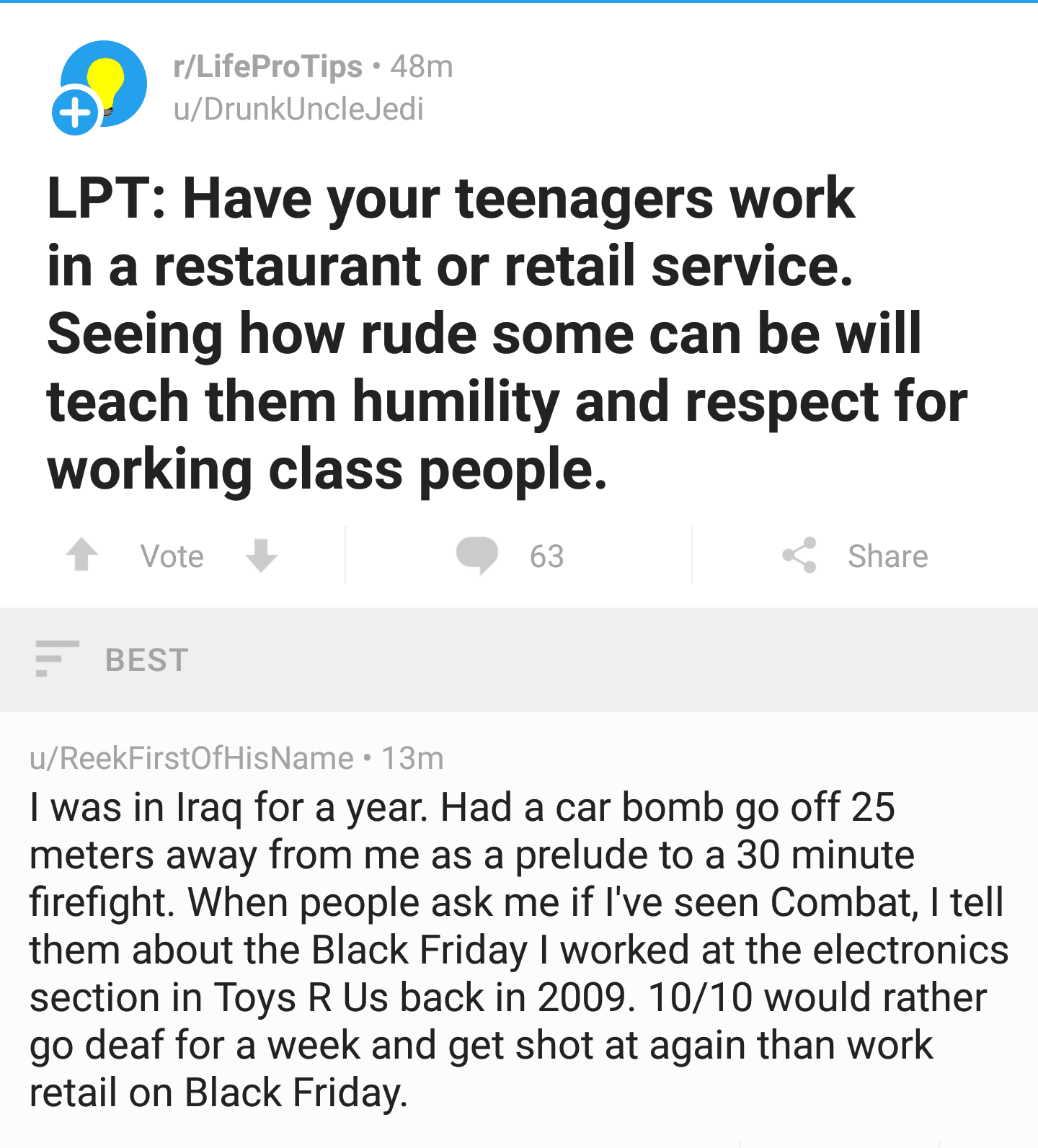 Just be decent to each other