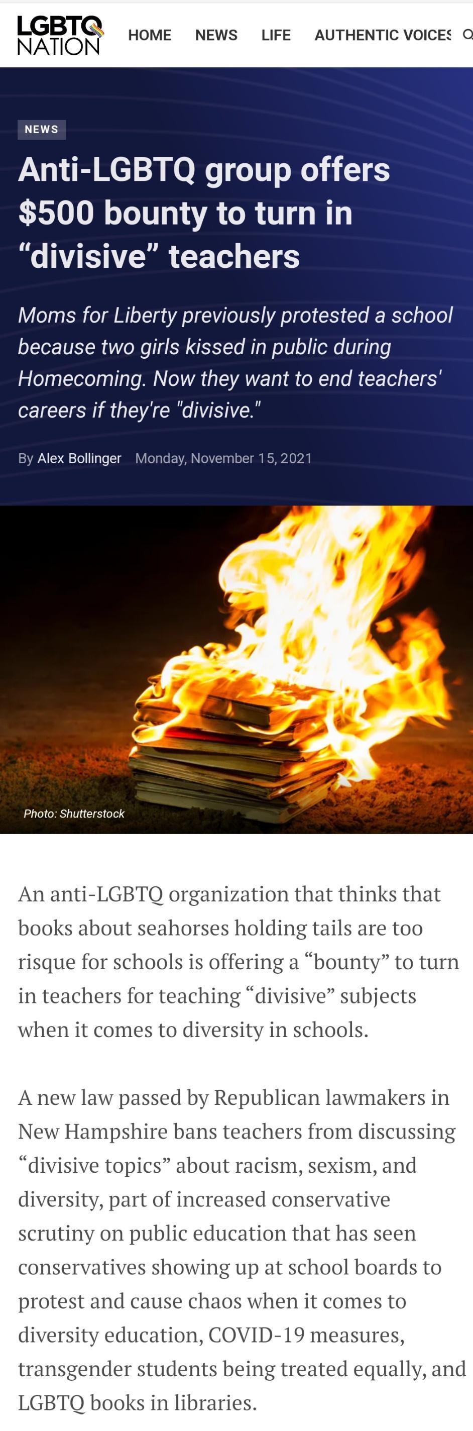 Anti-LGBTQ+, Moms for Liberty, at it again.