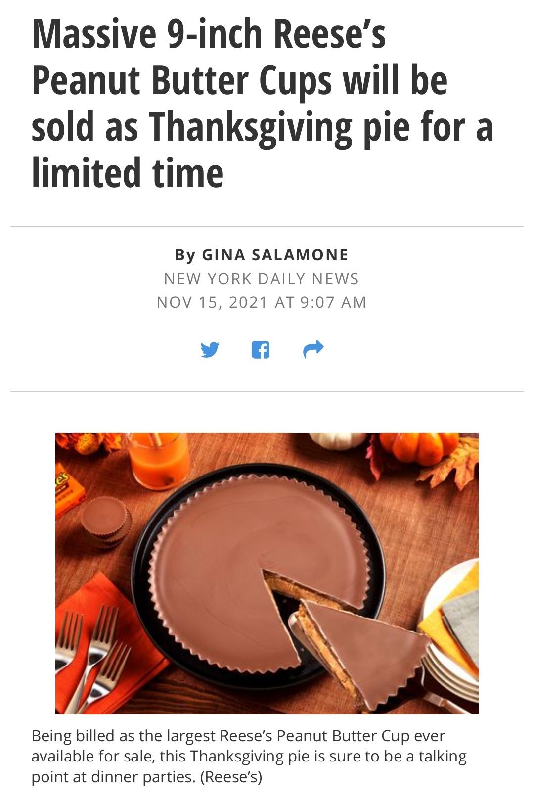 The important peanut buttery side of Thanksgiving.