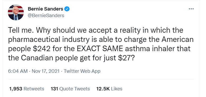 I dont understand why Americans put up with this, unite and conquer big pharma.