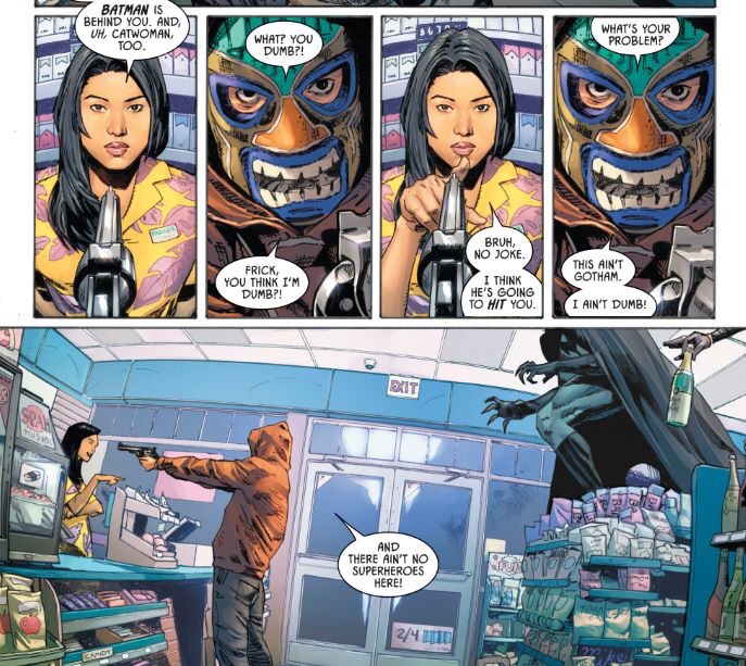 Catwoman has her priorities straight.