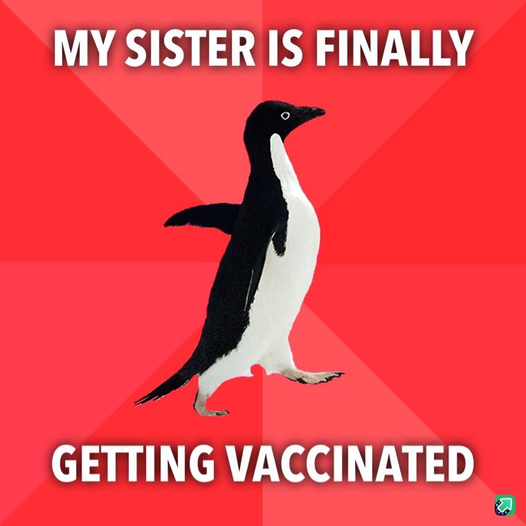 One small step for me, one giant leap for my sister