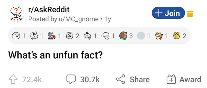 'Unfun' facts&nbsp;
