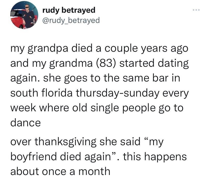 Grandma with the bad luck