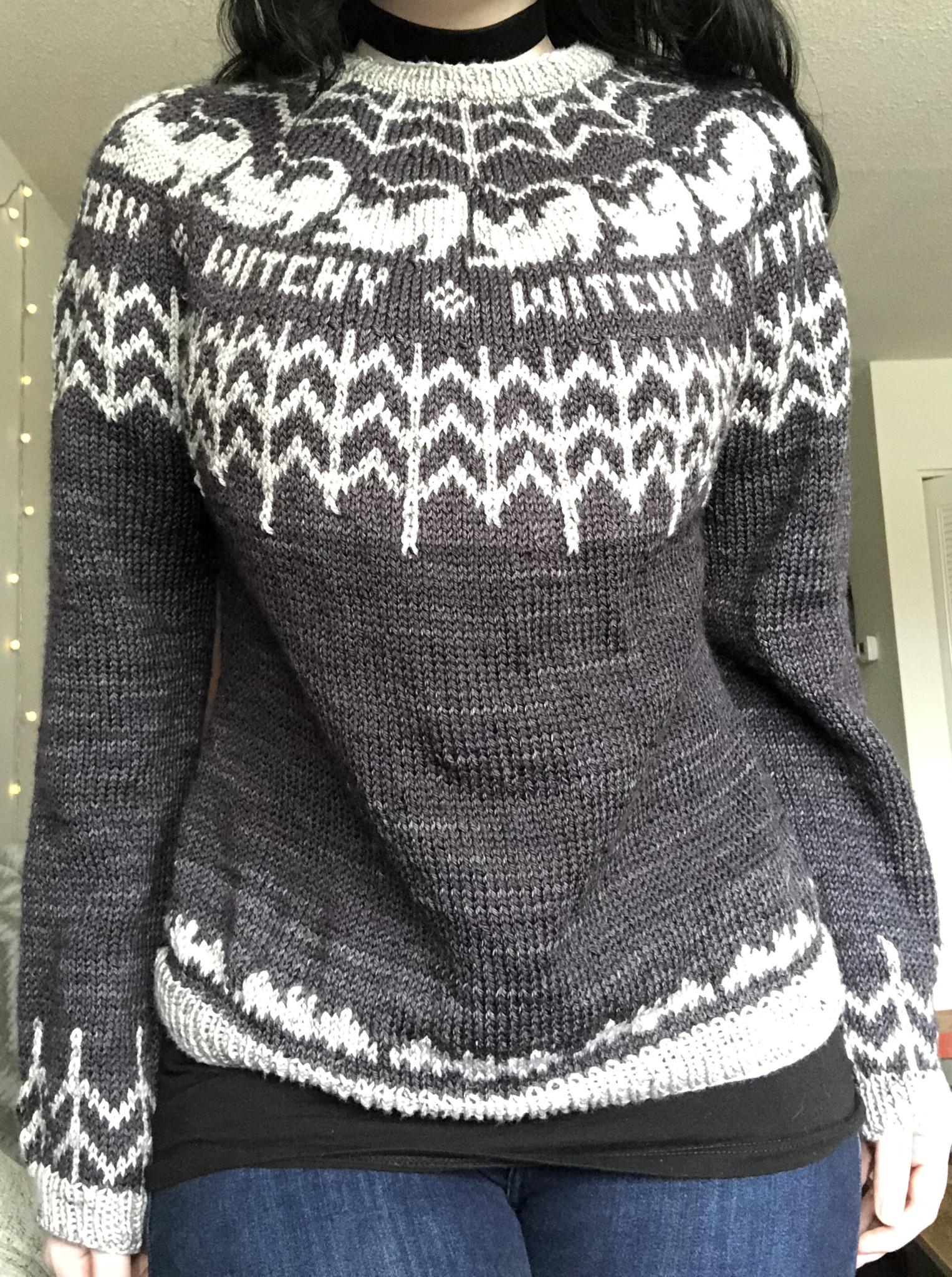 I knit a witchy sweater