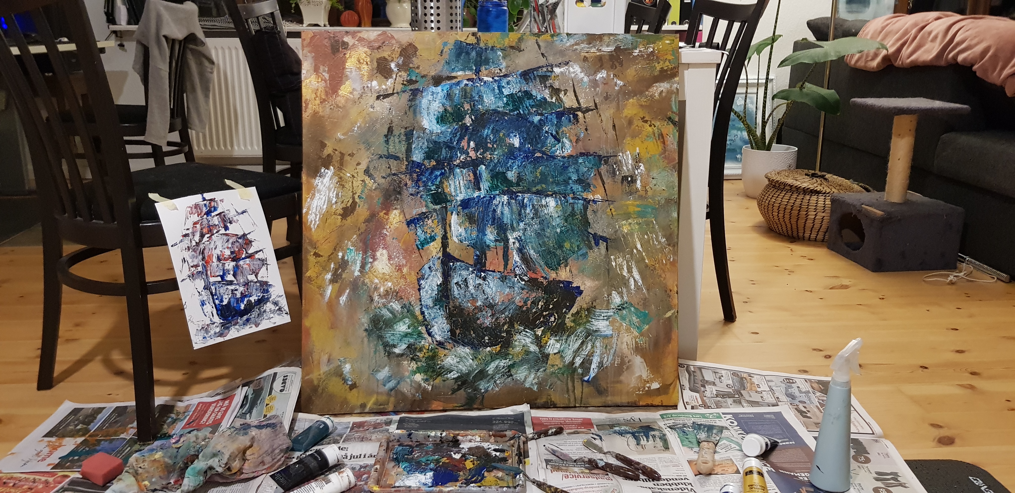 Shippy McShip Face - On Canvas