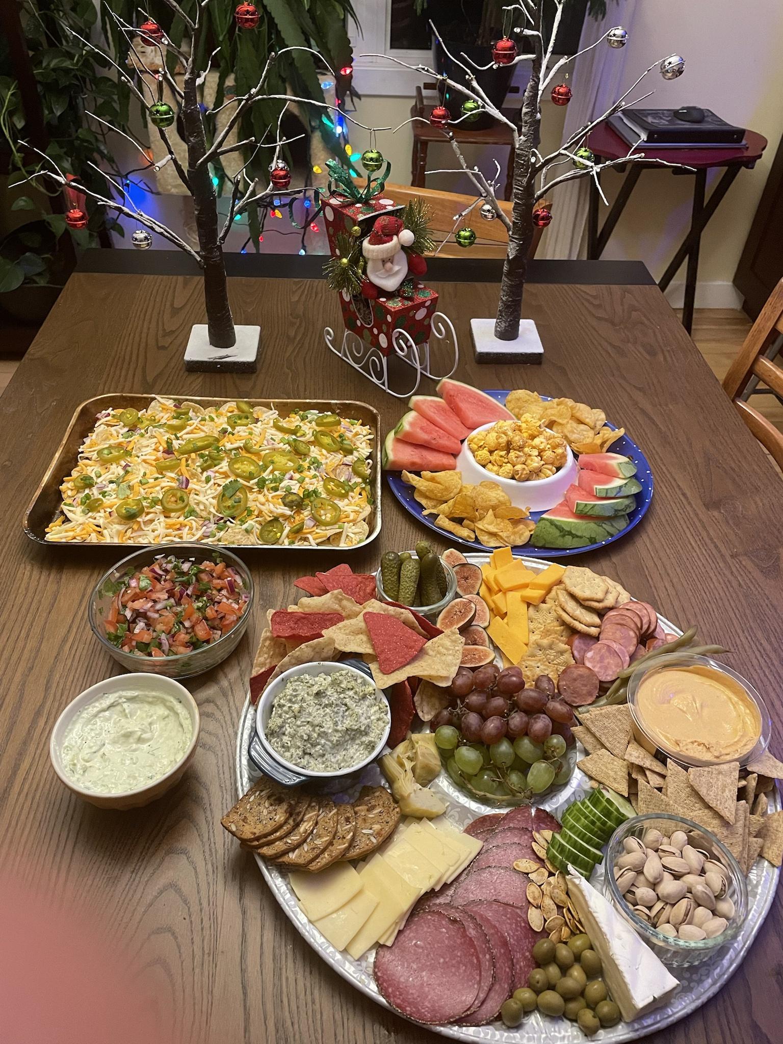 Charcuterie and Nachos for girls games night