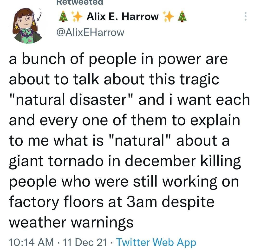 "The gears of capitalism are oiled with the blood of the workers"