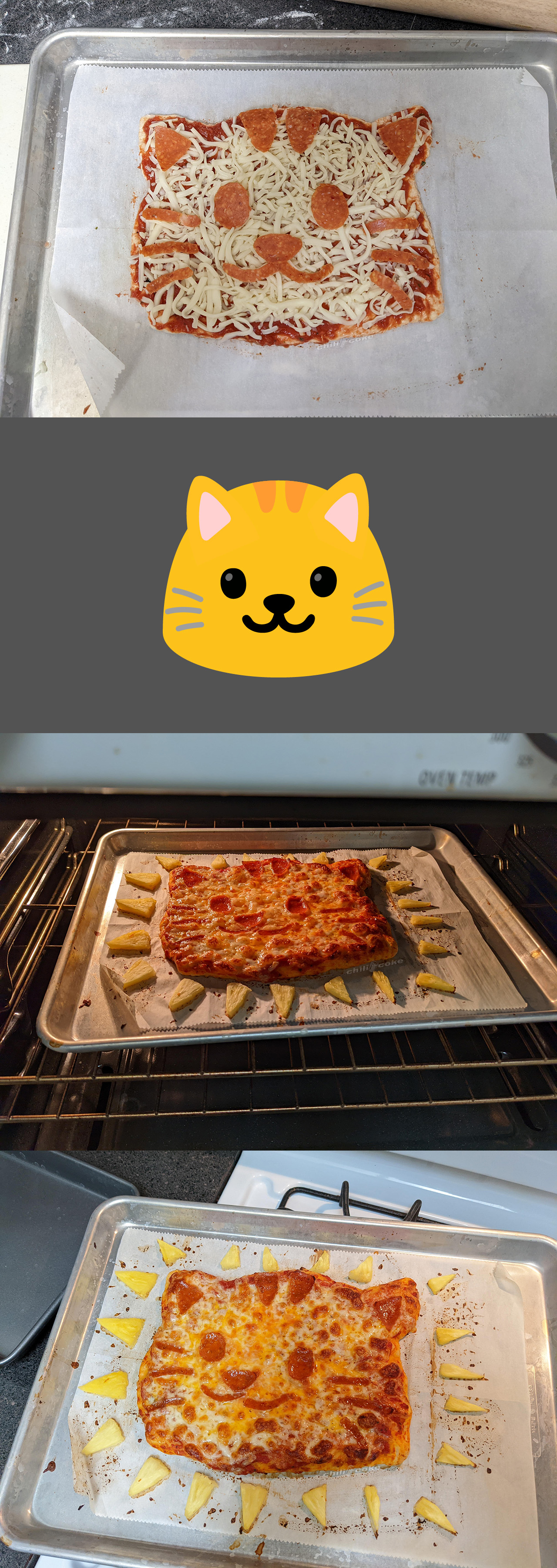 I made a cat pizza