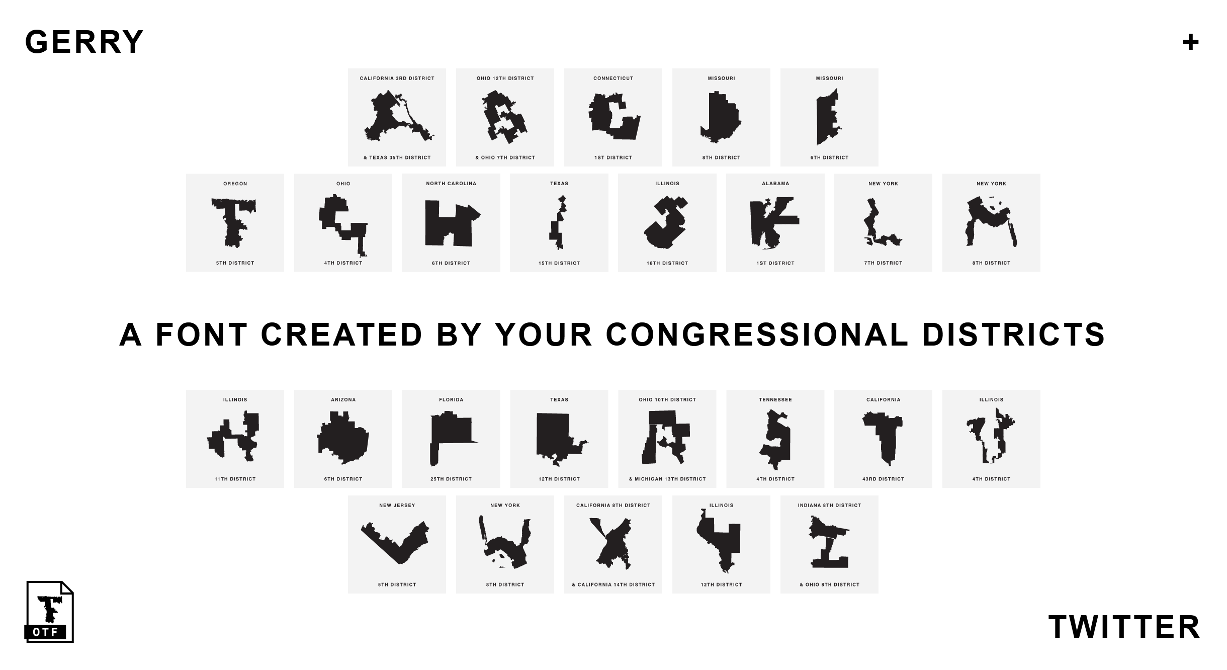 Gerrymandered into an alphabet