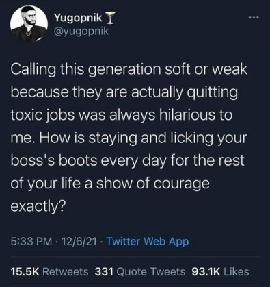 Back in my day we just took it until we became bitter husks!