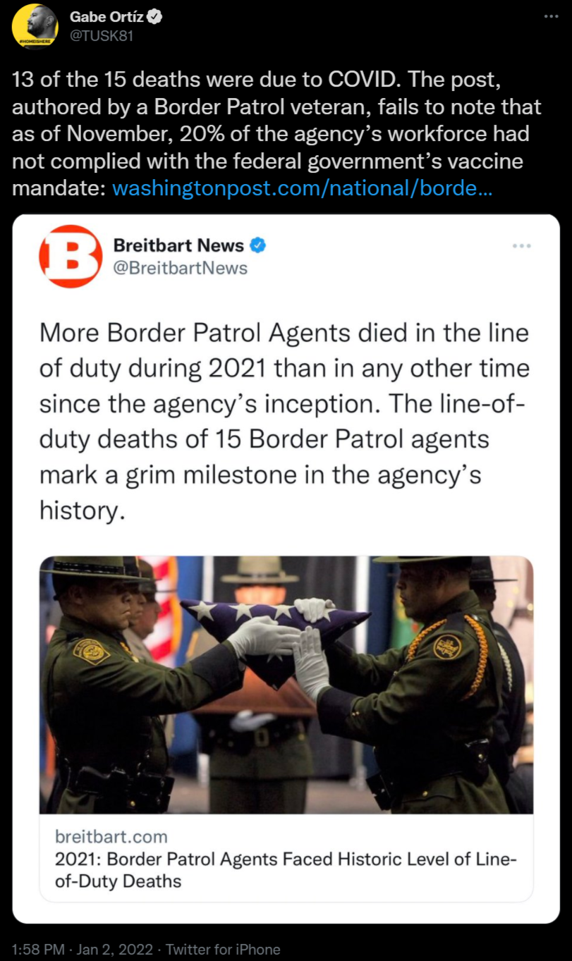 Breitbart leaving out context to rile people up against immigrants.