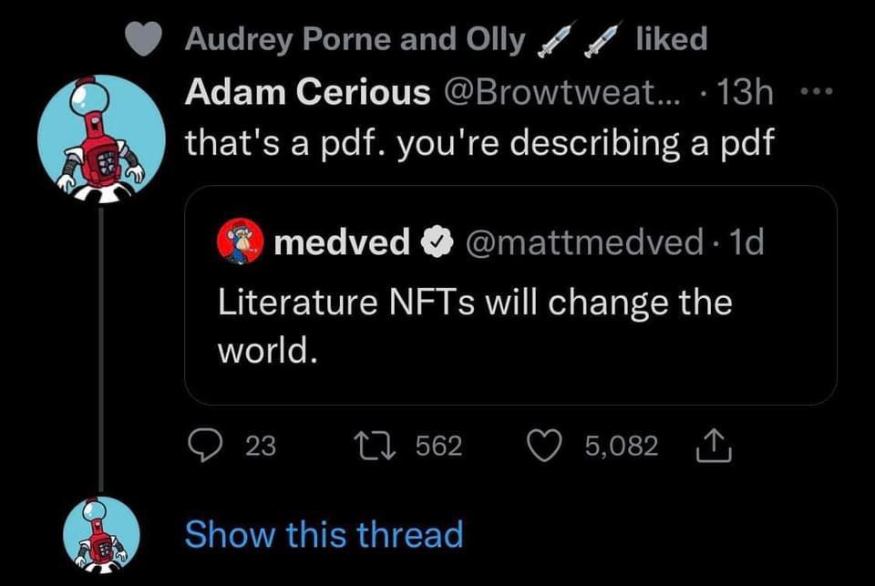 Cryptobros are trying to reinvent literature, but worse.