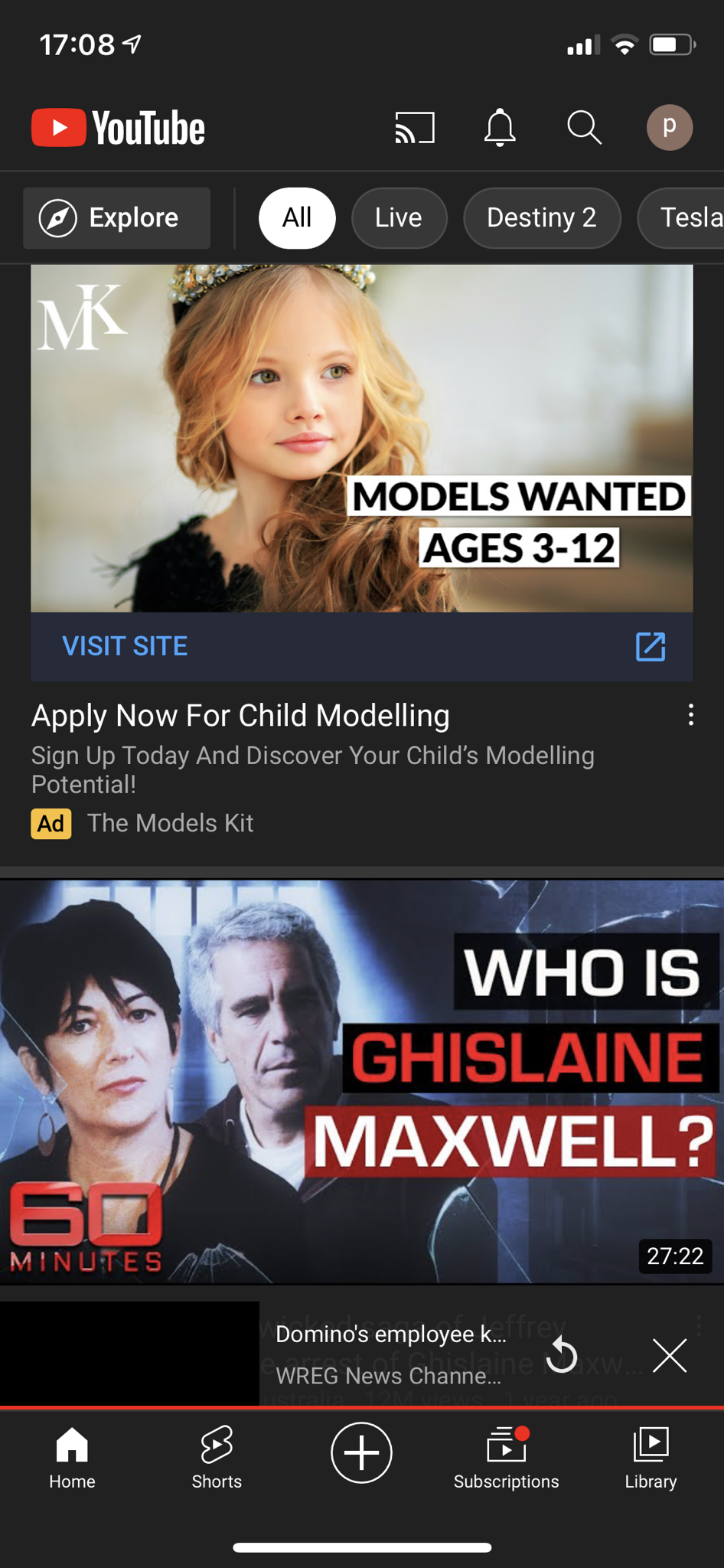 YouTube algorithm working over time.