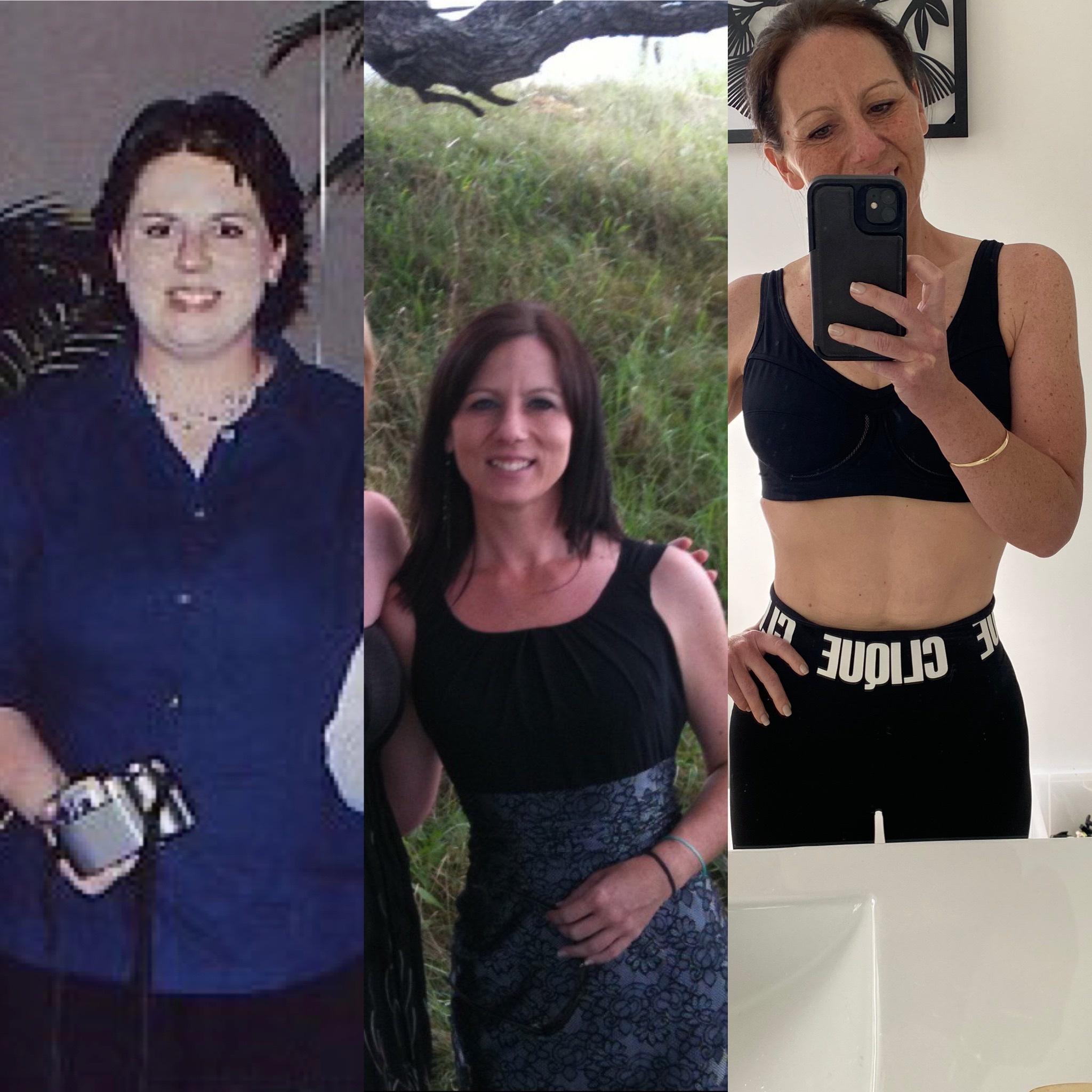 Five years ago I turned 40 and I posted my weight-loss journey here(two photos left).  I turn 45 on the weekend and I&rsquo;m still proud of me (photo right)