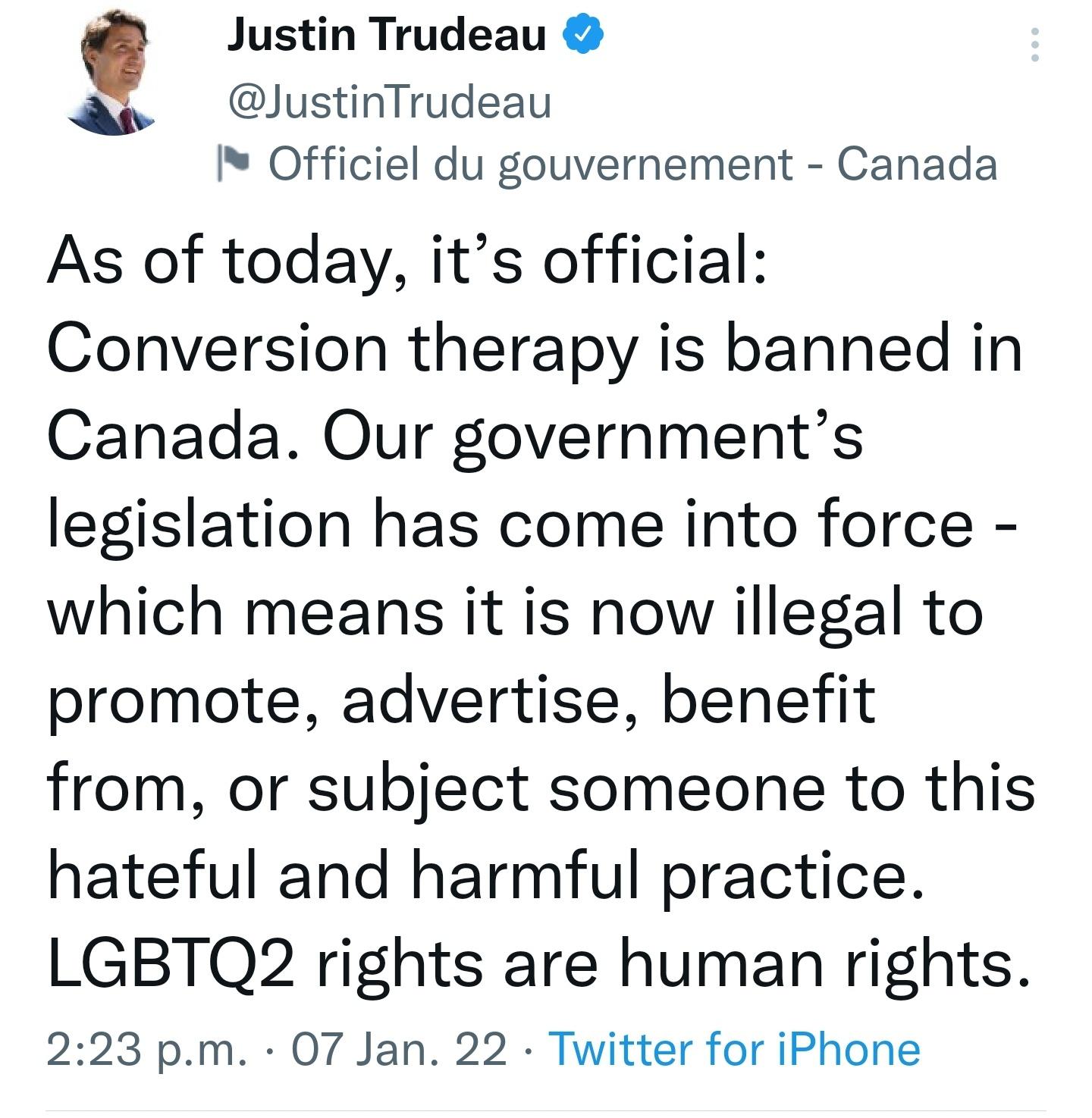 Good job Canadians for voting in decent people because the Conservatives are against the ban but fuck them with an antler.