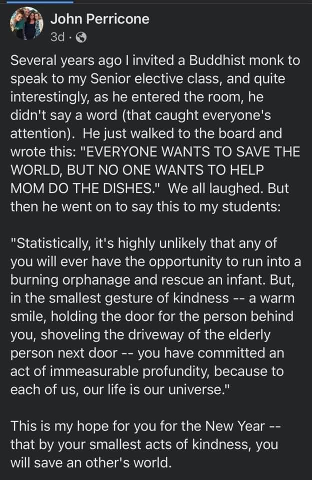 Little acts can make huge impacts