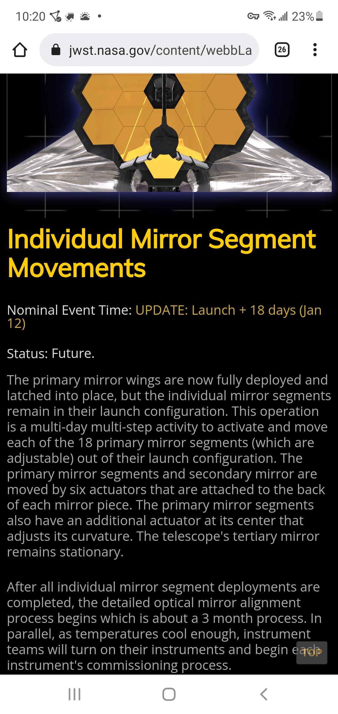 With the JWT having only been fully deployed this past week, I thought I would make a post regarding the remaining tasks before the telescope spends the coming months calibrating.