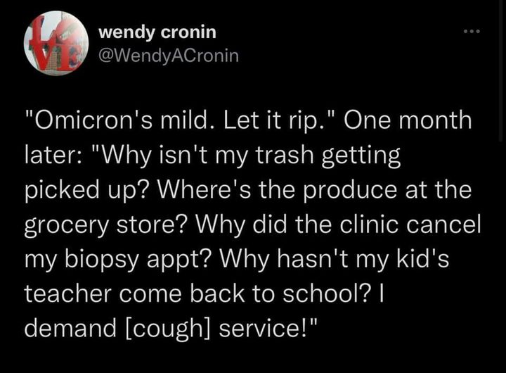 "Less likely to induce life threatening illness for those who are fully innoculated" does NOT mean "no big deal"