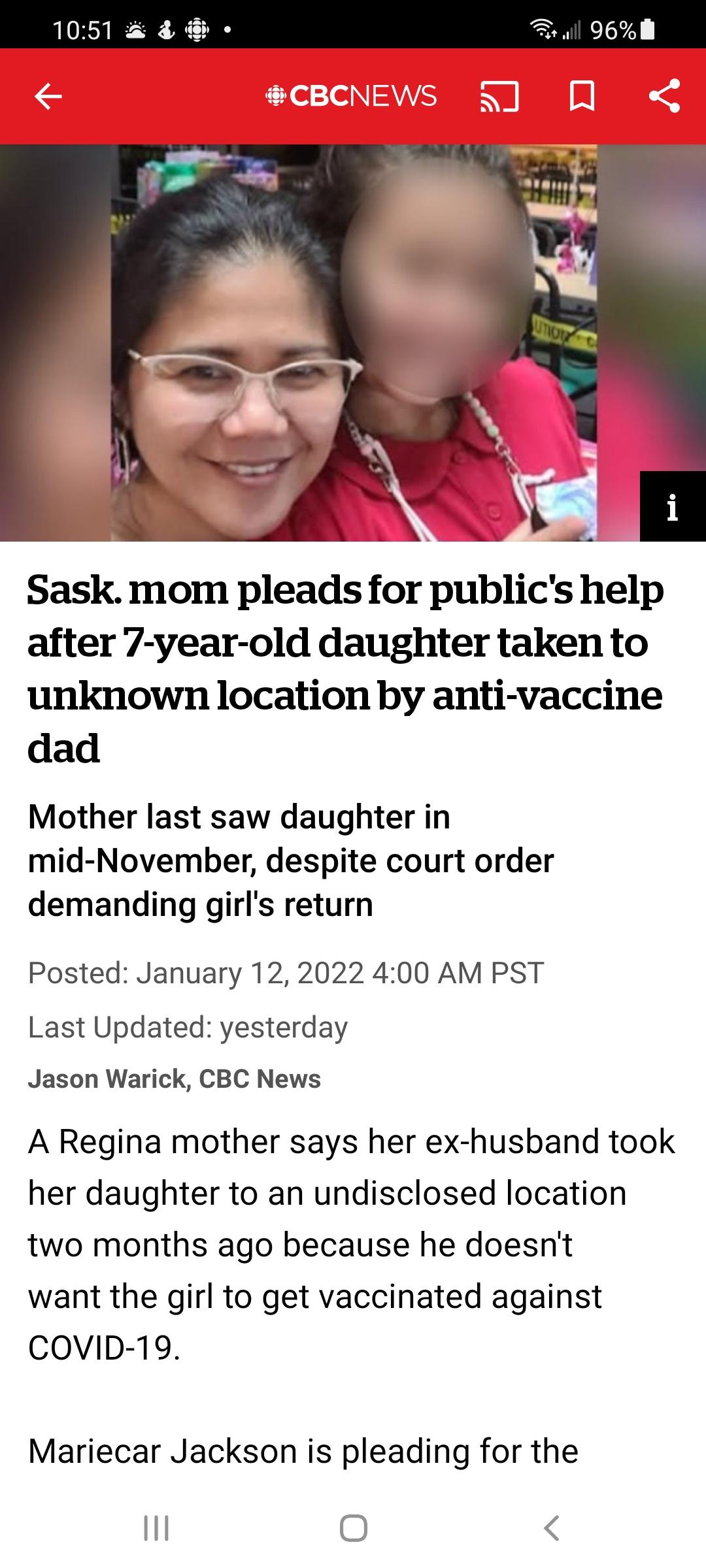 Help find this little girl, stolen by her father in Saskatchewan.