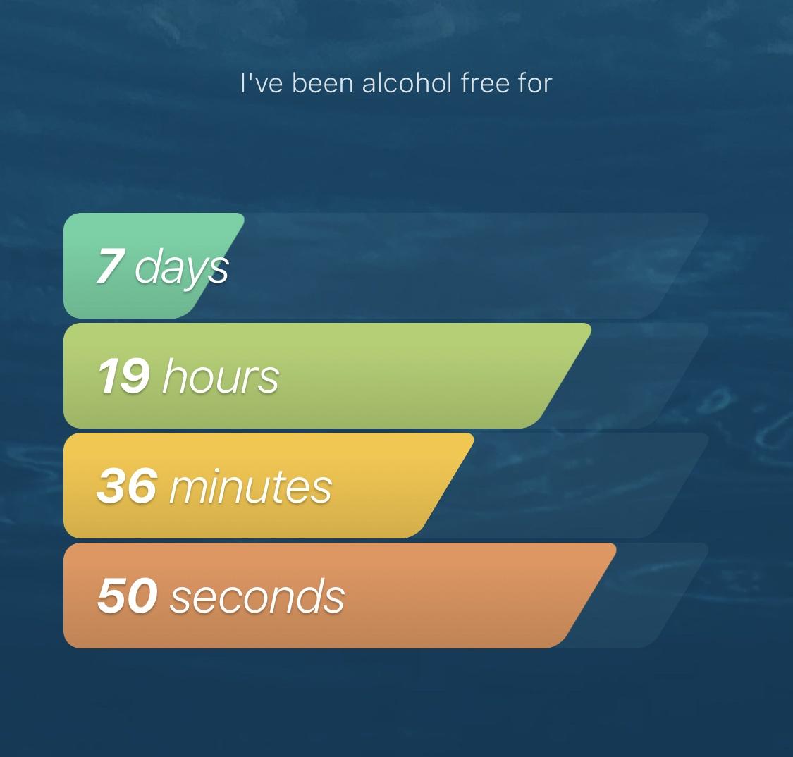 First week of sobriety