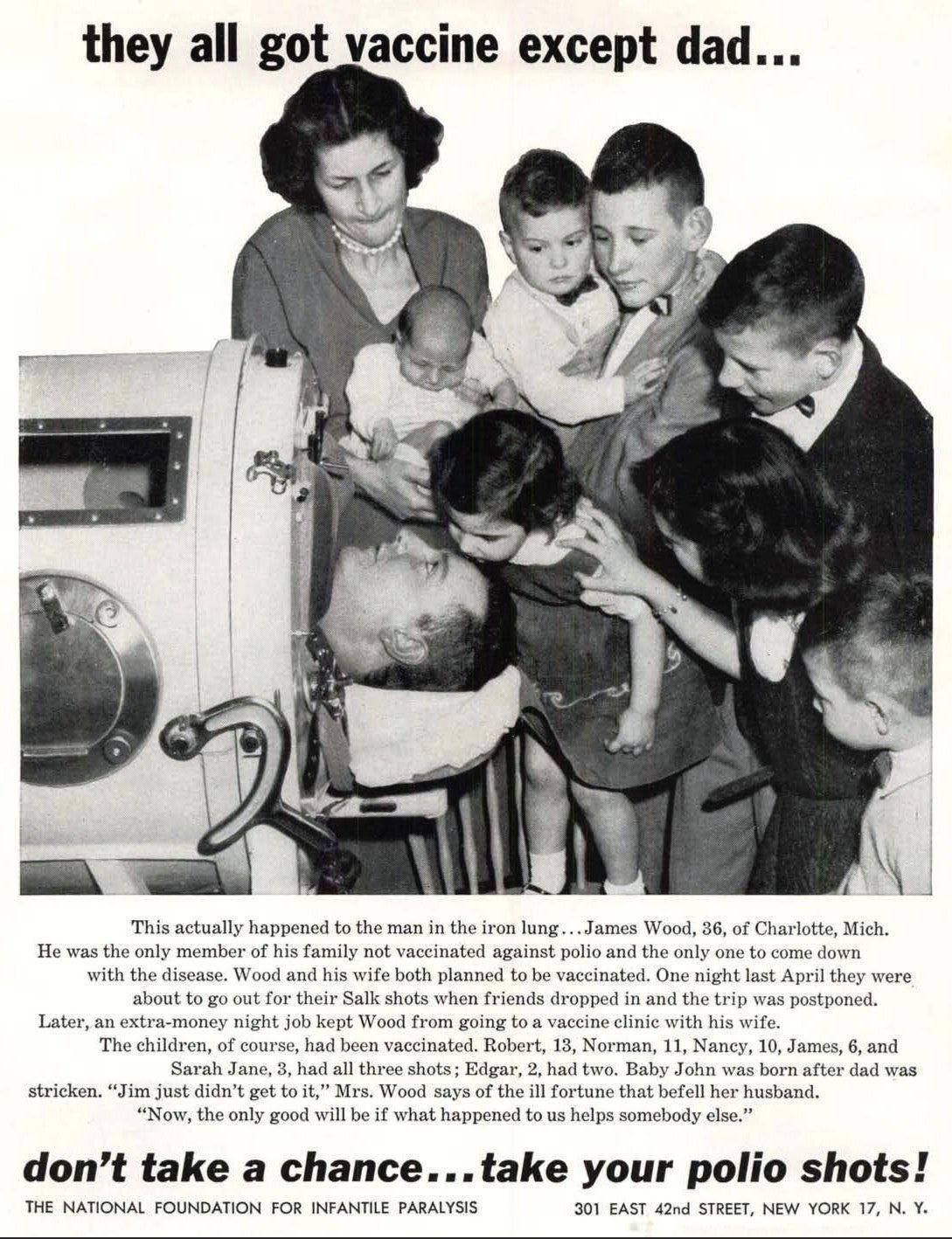 1958 vaccination ad.