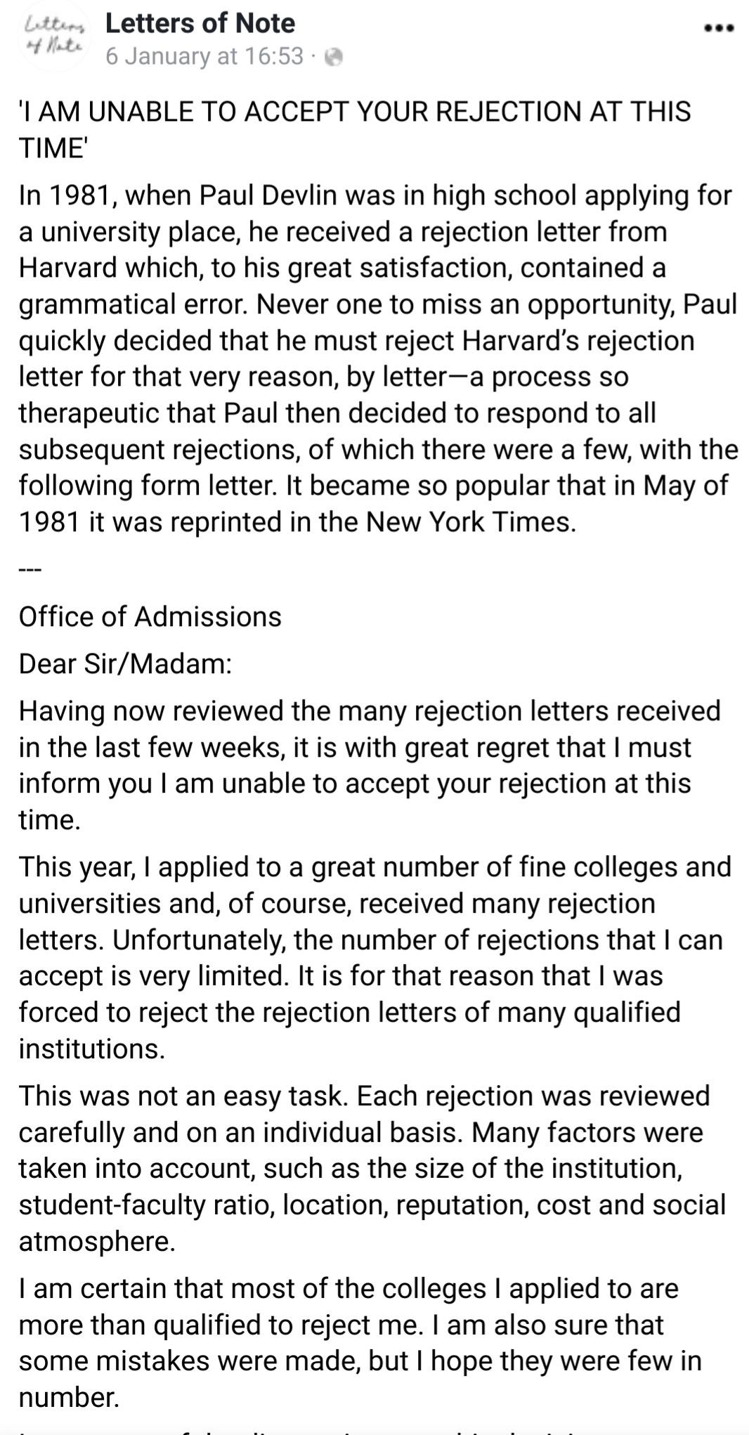 Who rejects the rejectors