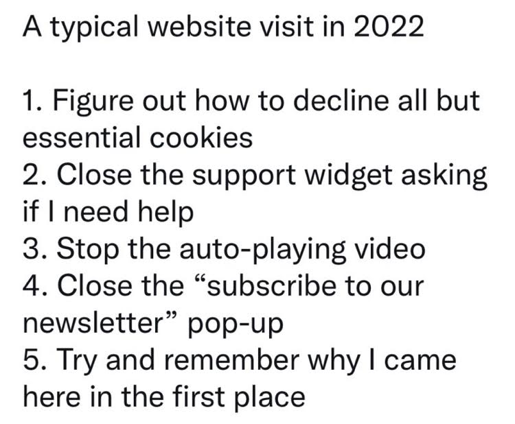 99% of all websites right now