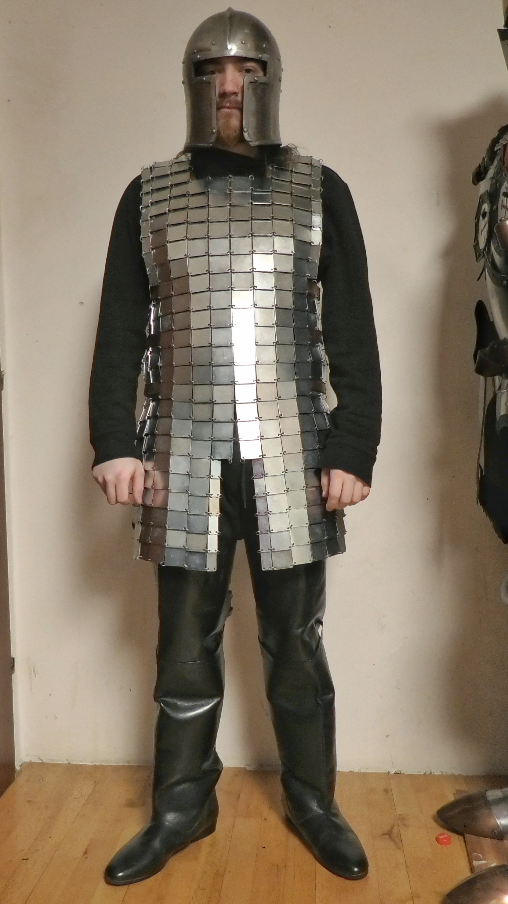 Just finished my LARP steel scale armor!