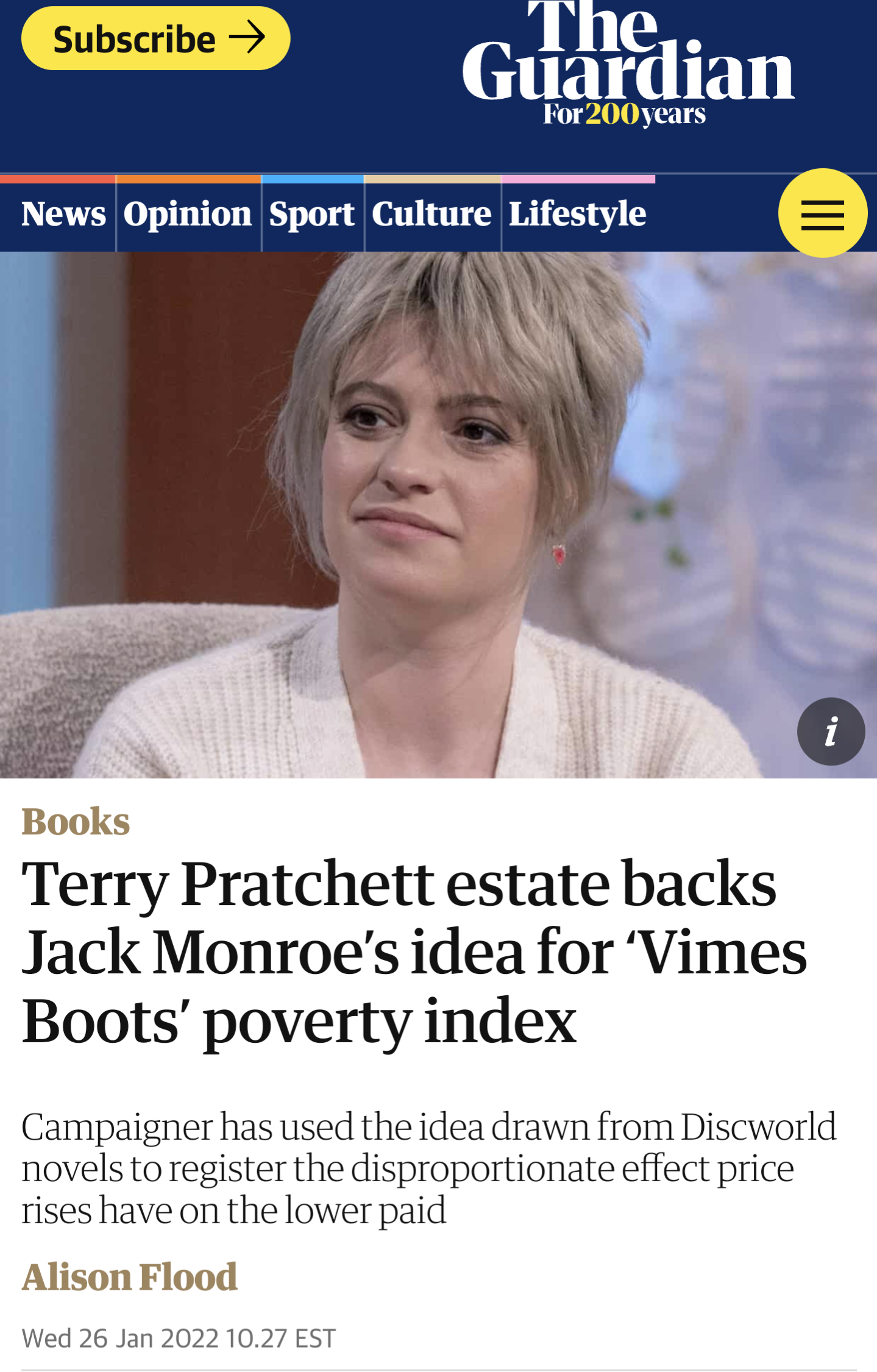 Terry Pratchett's Vimes as applicable today as always