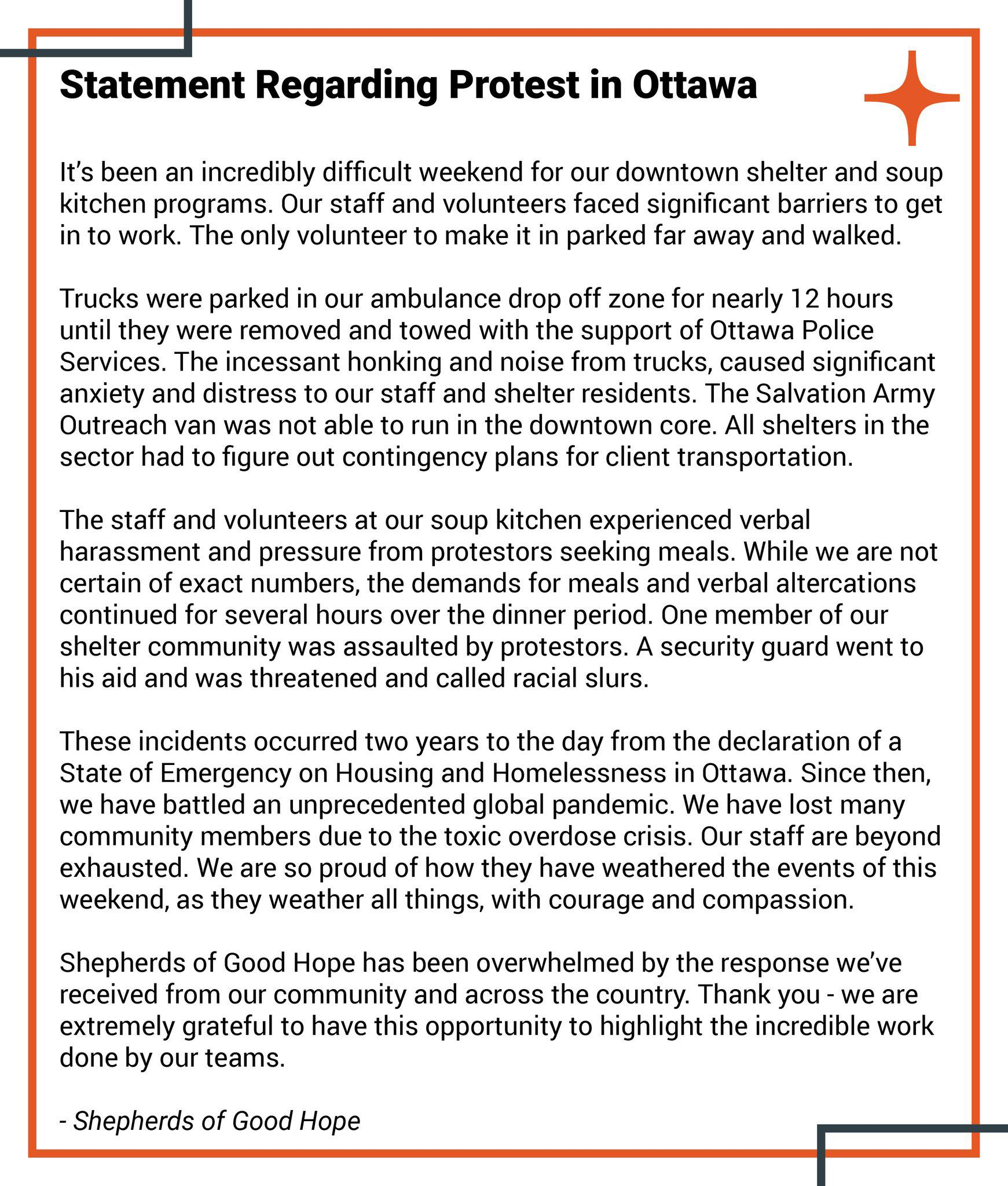 Protesters in Ottawa Bully a Soup Kitchen