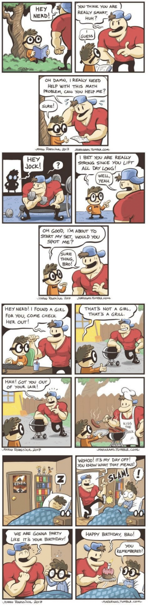 Wholesome nerd and jock